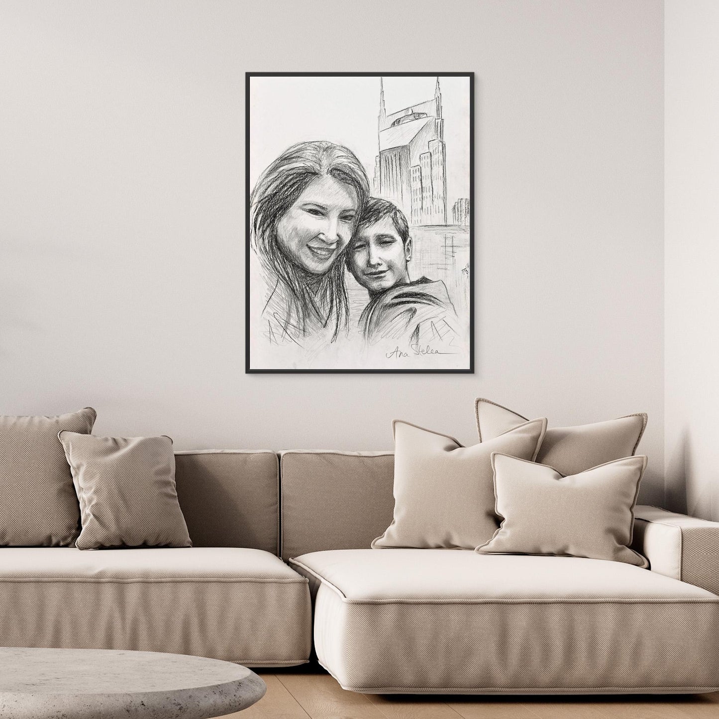 Art Print - Portrait of Dafina and Evan