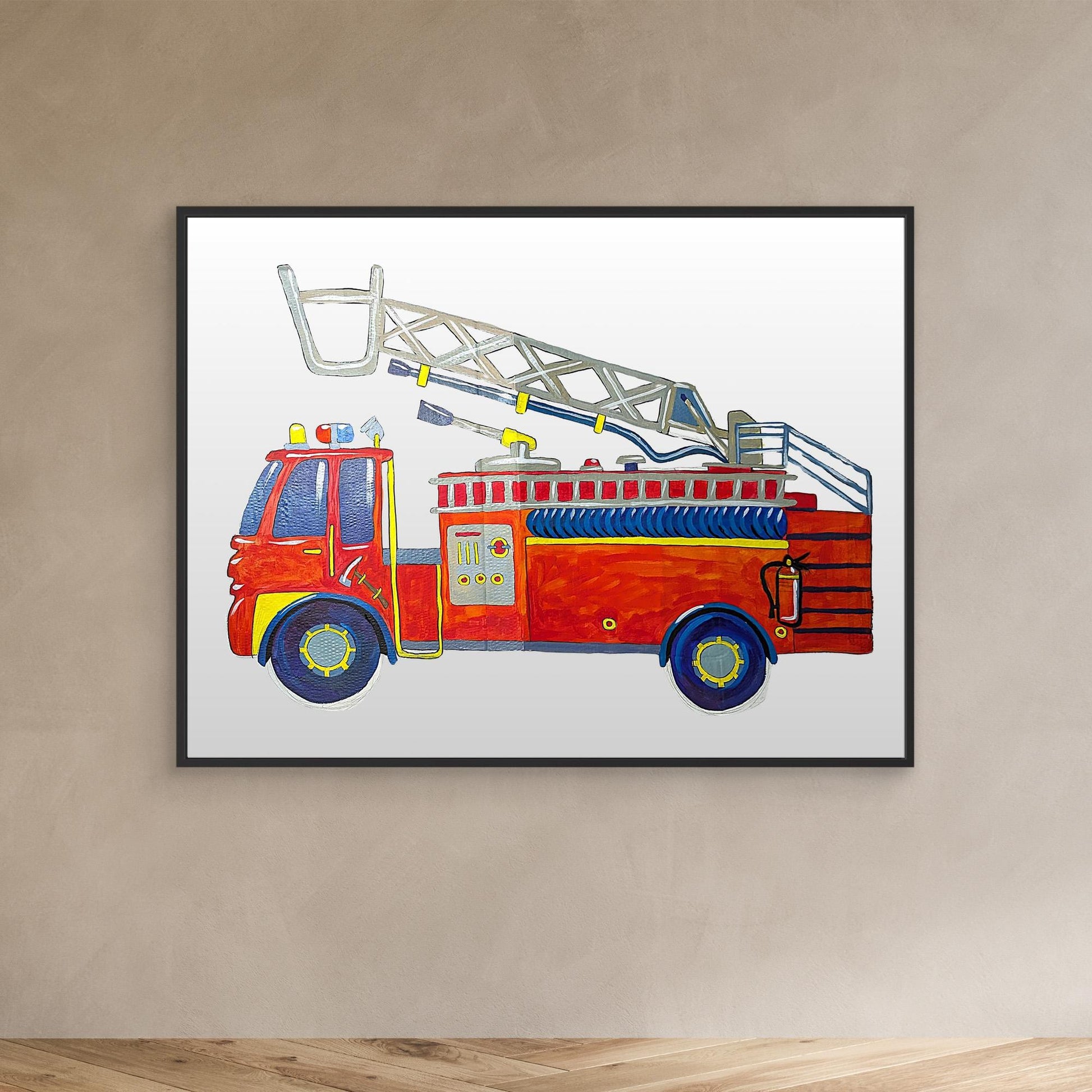 Art Print - Fire Truck Illustration