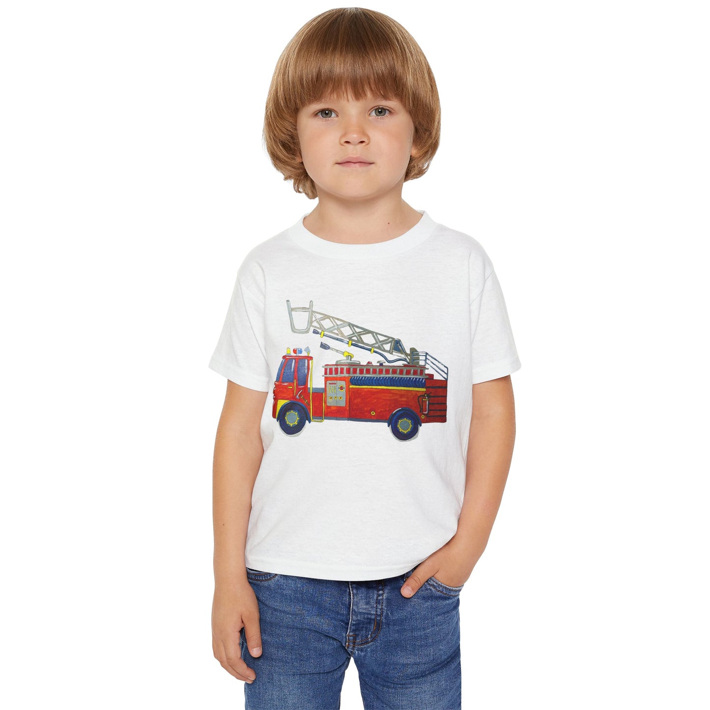 Toddler T-Shirt — Fire Truck Illustration