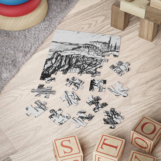 Puzzle for Kids, 30 - Piece | Greek Summer Sketch