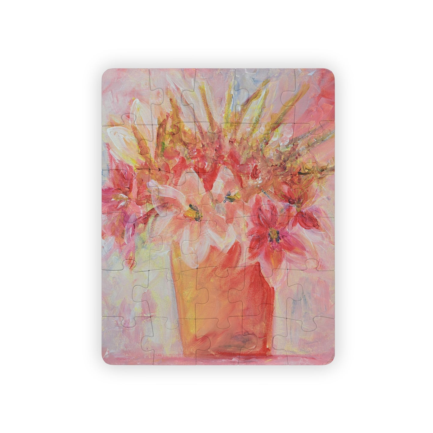 Puzzle for Kids, 30-Piece |  Flowers in Pink Air