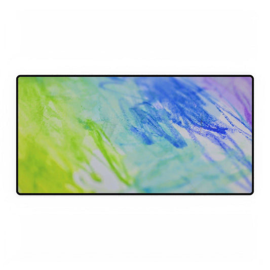 Desk Mat - Rainbow Scribble