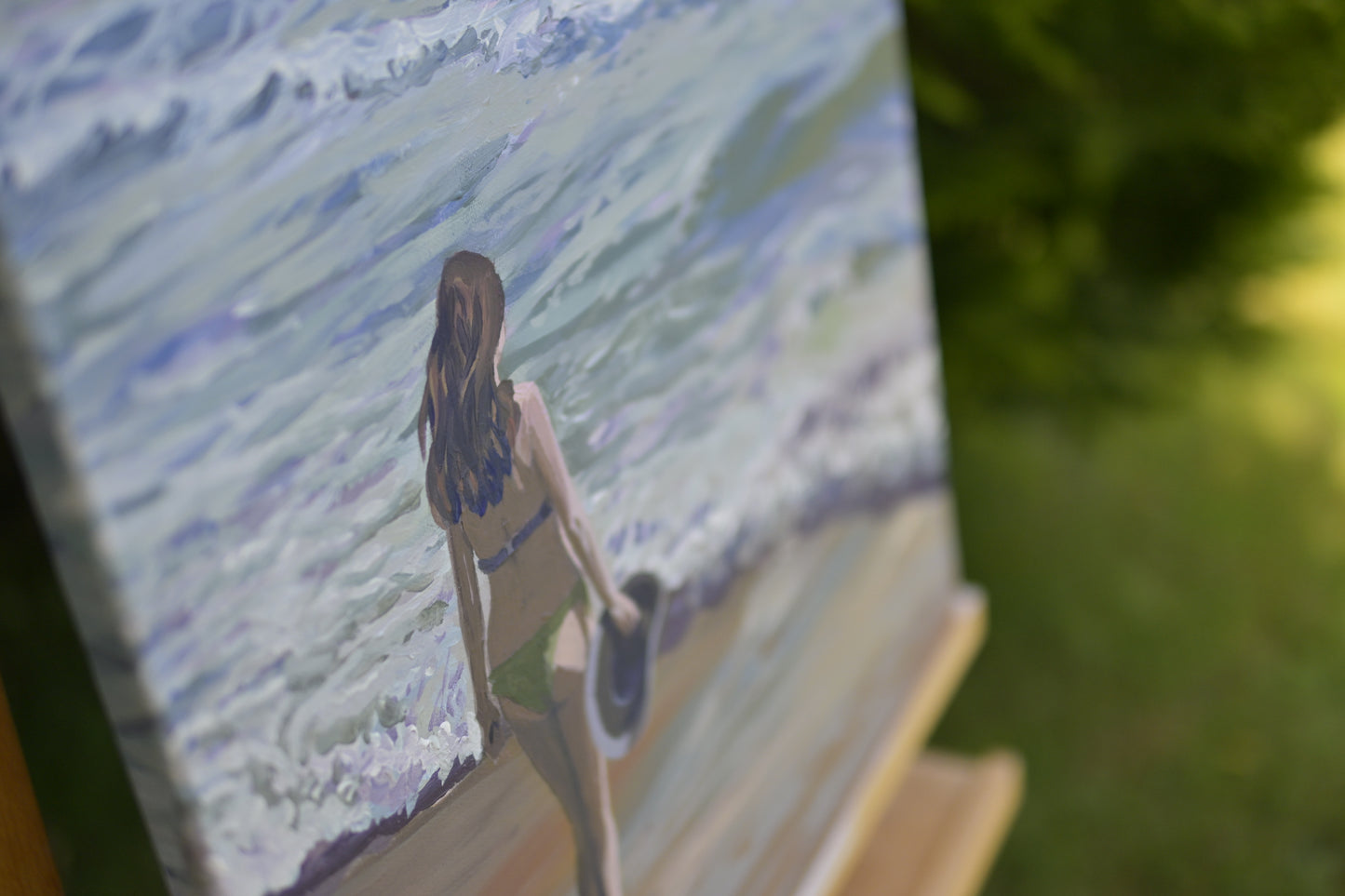Original acrylic painting "Helen and the Sea"