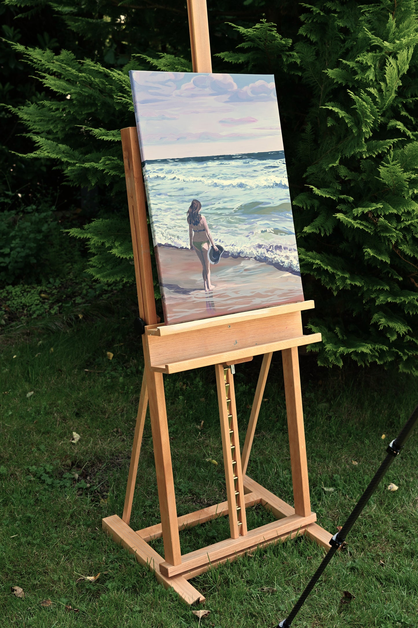 Original acrylic painting "Helen and the Sea"