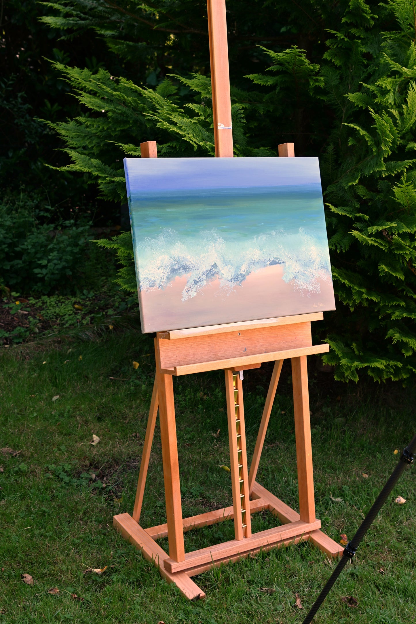 Original acrylic painting - Ocean Waves on Vacation