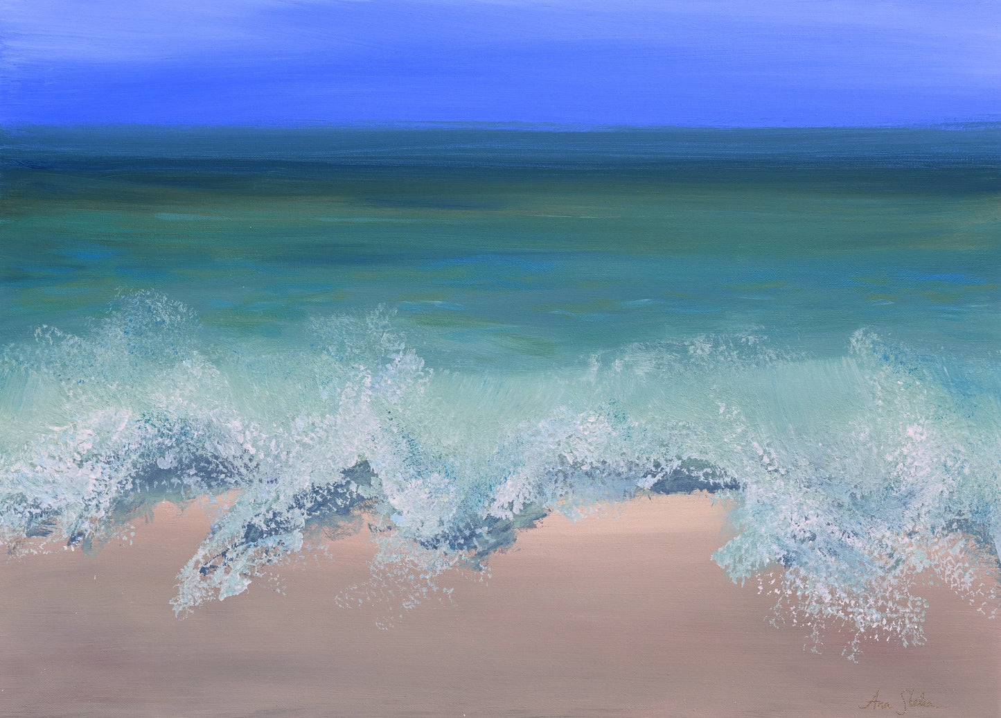 Original acrylic painting - Ocean Waves on Vacation