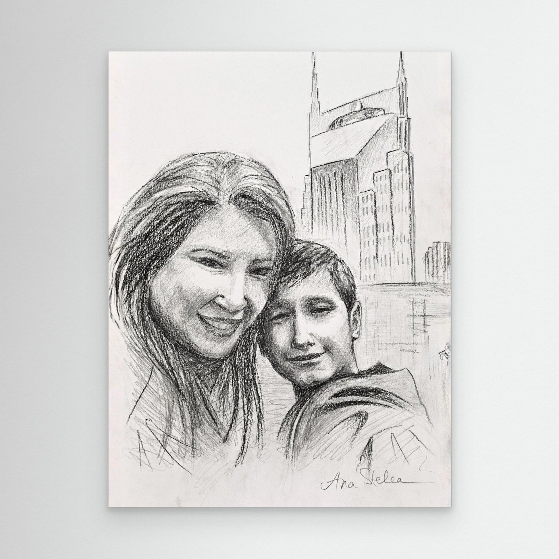 Art Print - Portrait of Dafina and Evan 