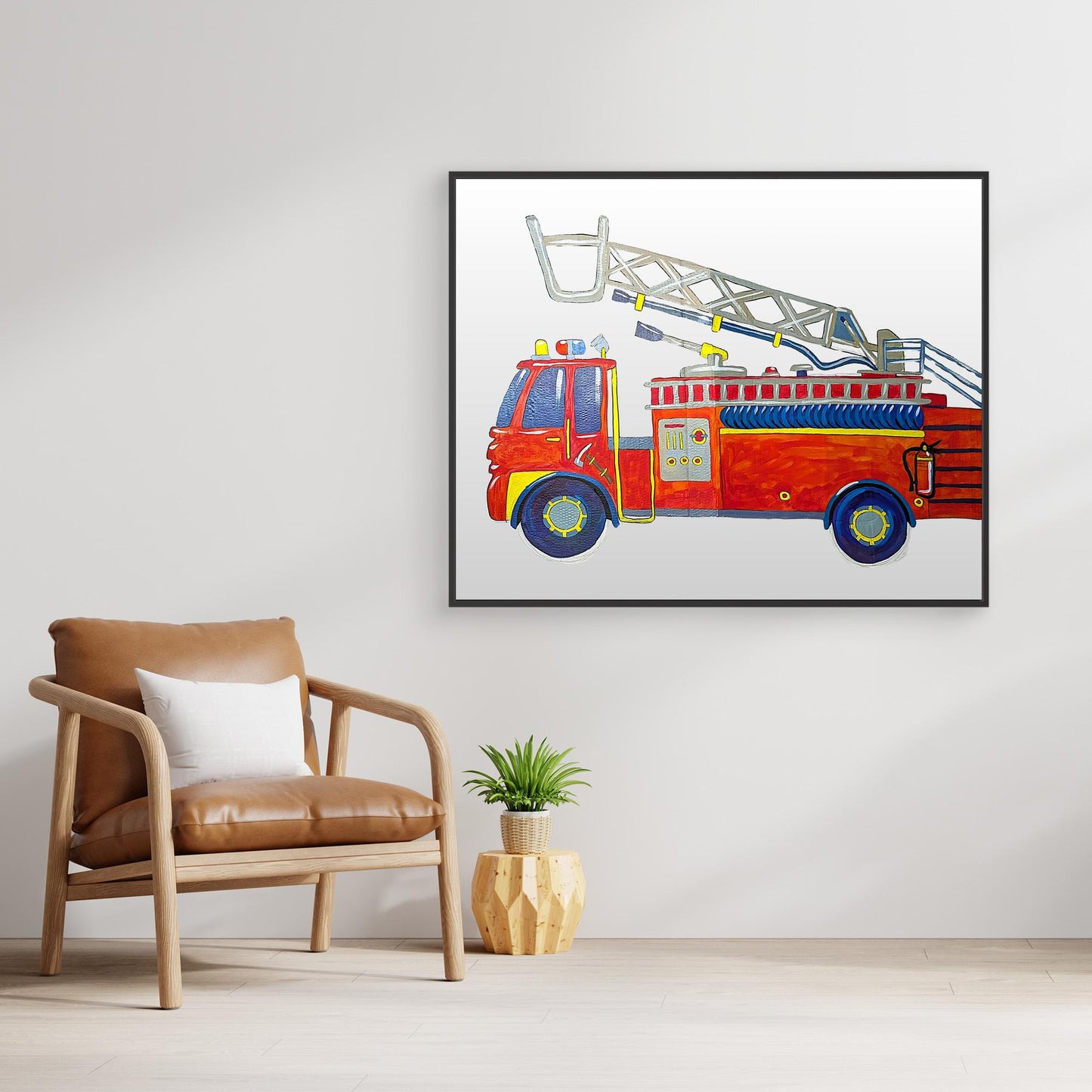 Art Print - Fire Truck Illustration