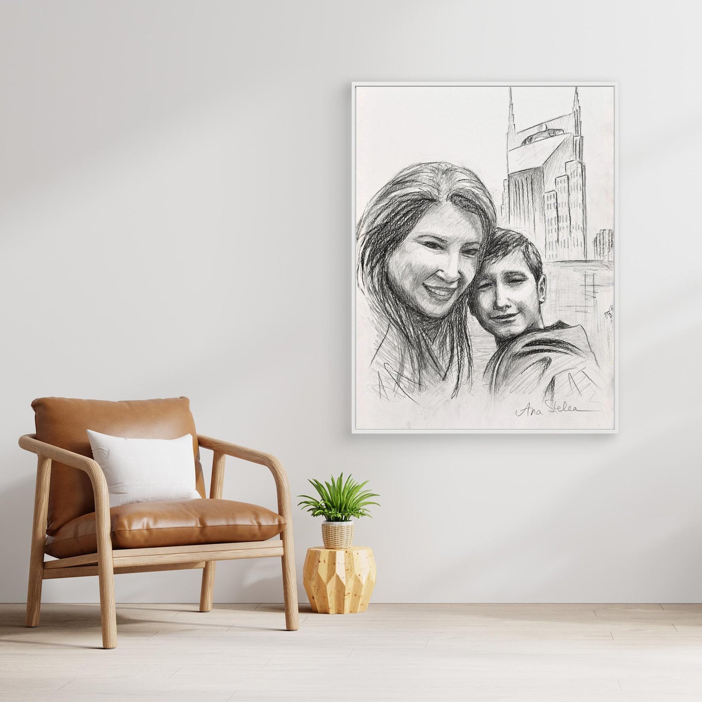 Art Print - Portrait of Dafina and Evan 
