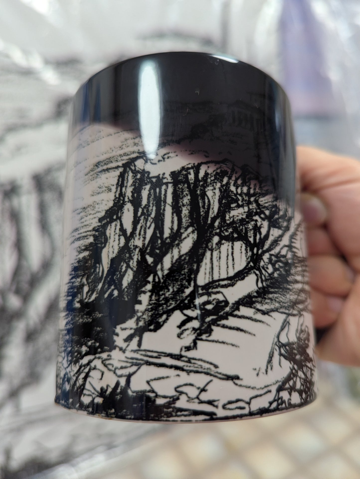 300 ml  Mysterious Ceramic Mug - Greek Summer Sketch