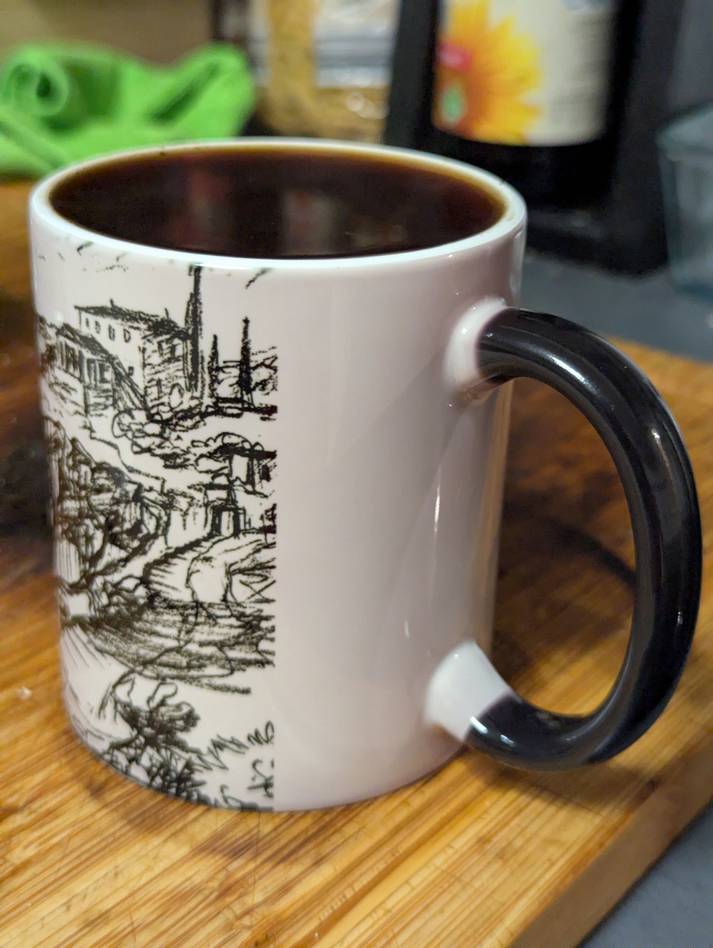 300 ml  Mysterious Ceramic Mug - Greek Summer Sketch