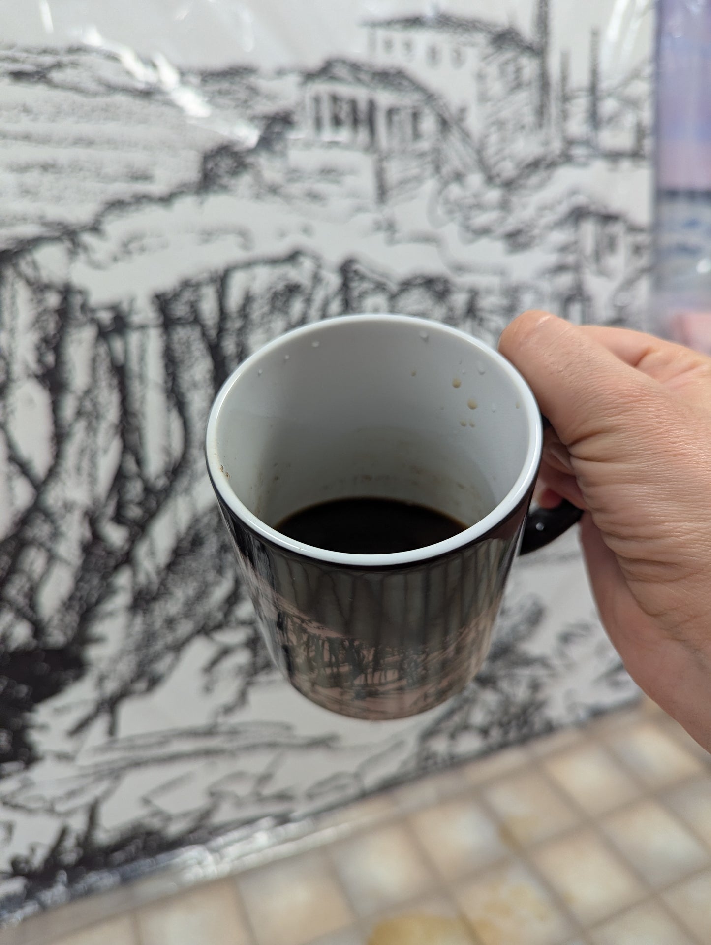300 ml  Mysterious Ceramic Mug - Greek Summer Sketch