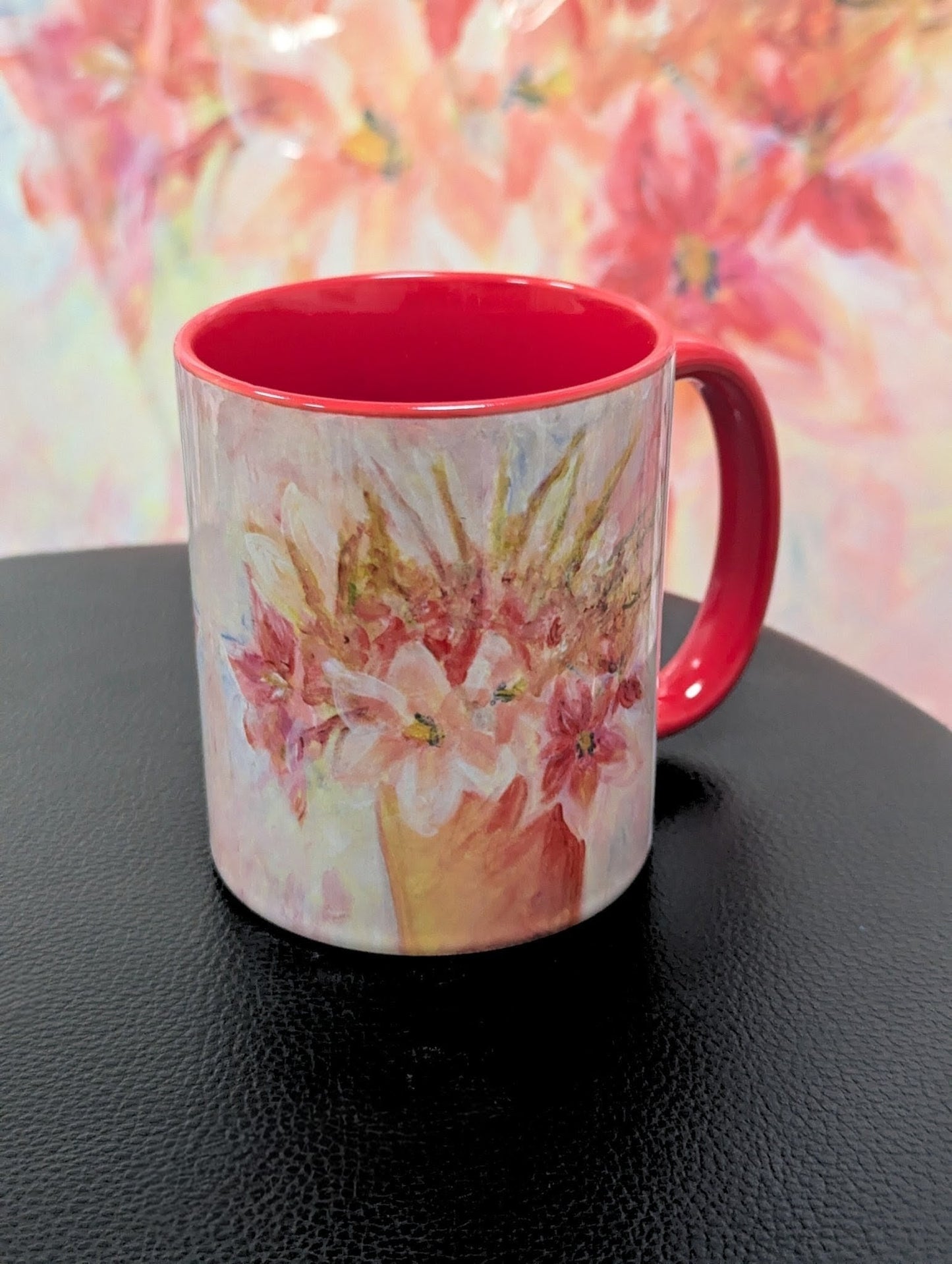 300 ml Ceramic Mug - Flowers in pink air