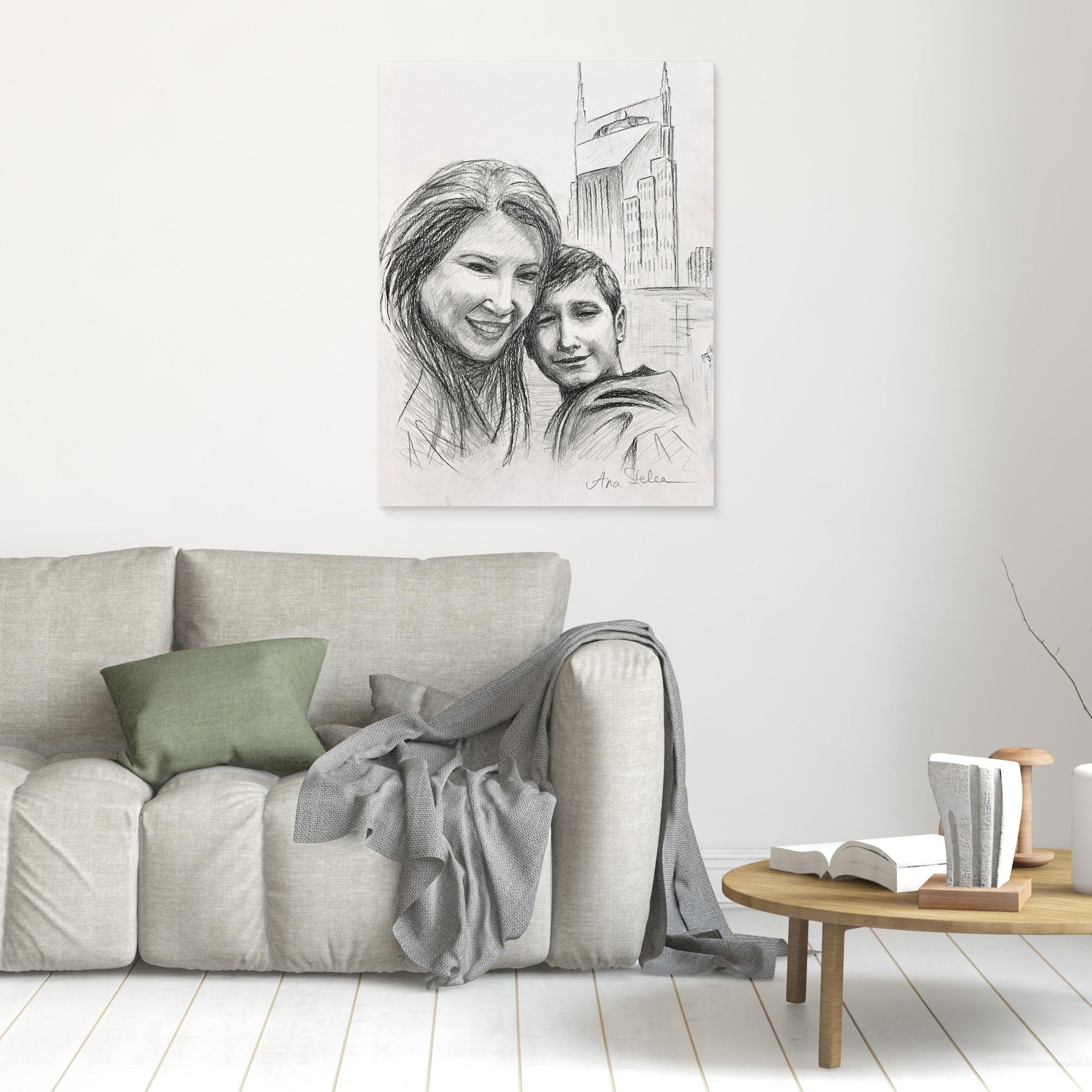 Art Print - Portrait of Dafina and Evan 