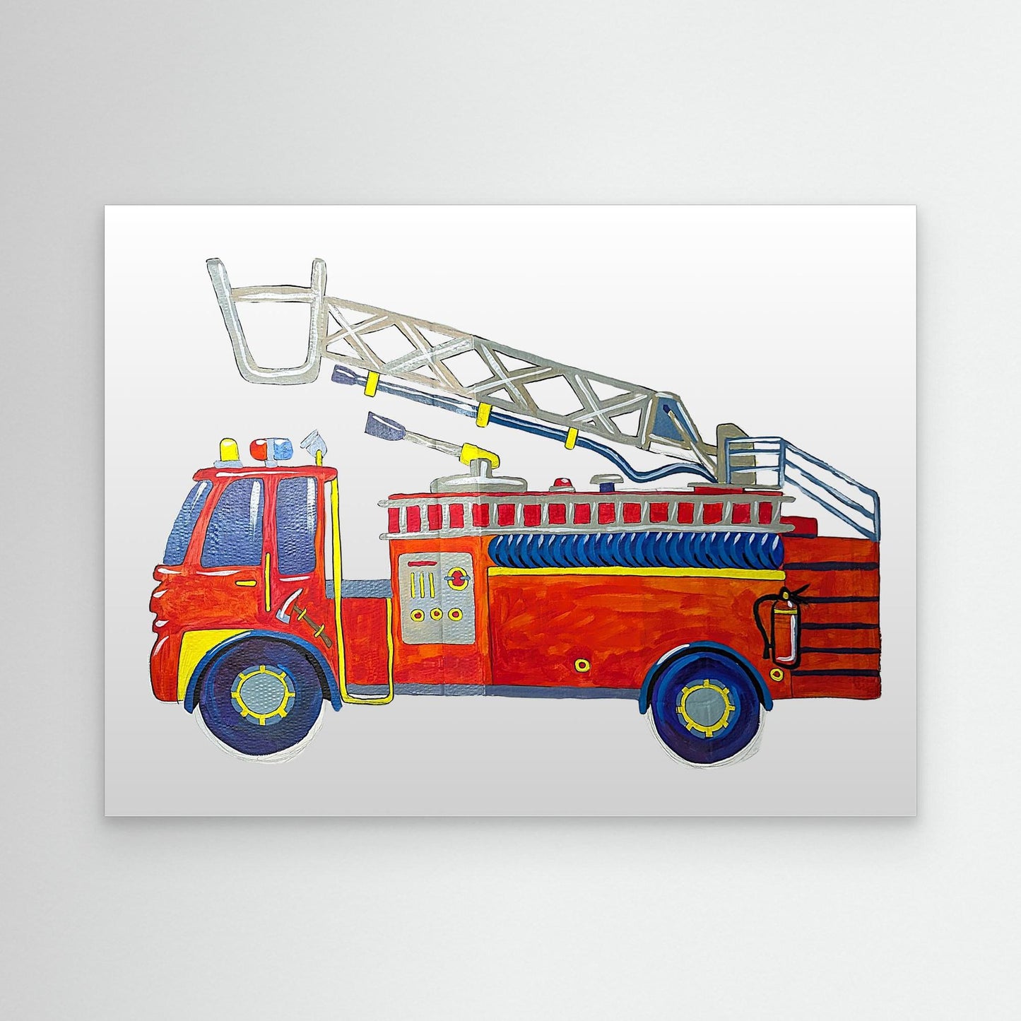 Art Print - Fire Truck Illustration
